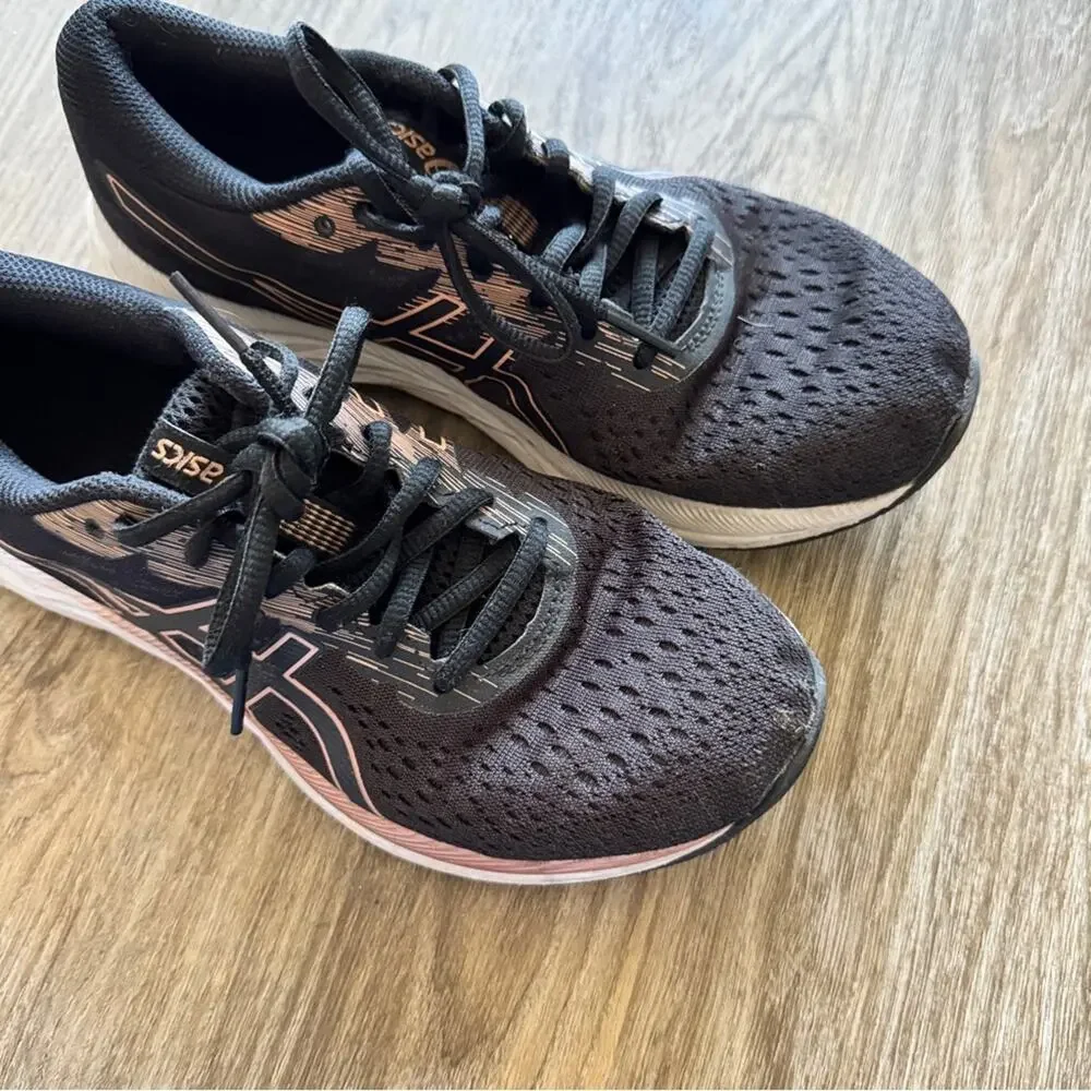 ASICS Gel Excite 10 Black Pink Running Shoes Sneakers Womens 8 Tennis Casual